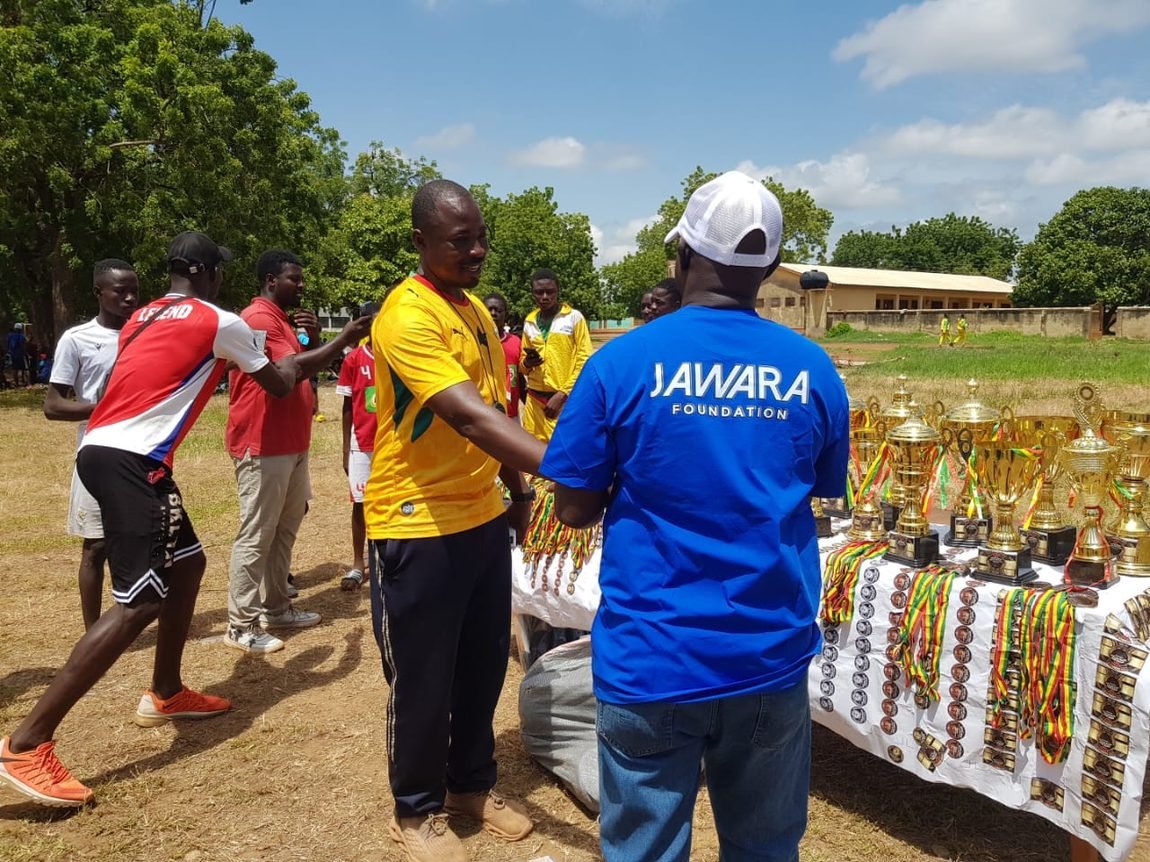 Officials and athletes at the Inter-District Games in Nandom
